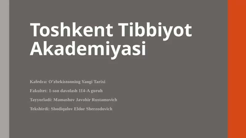 O’zbekistonning Yangi Tarixi 1
