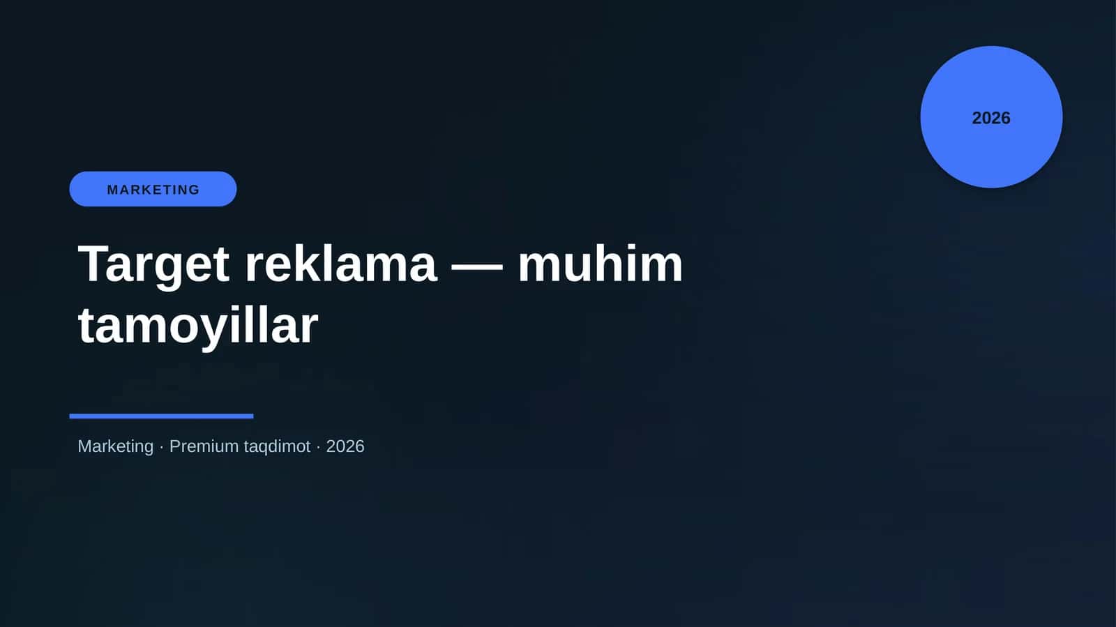 Target reklama — muhim tamoyillar 1