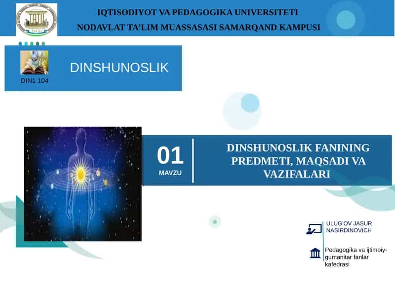 Dinshunoslik 1