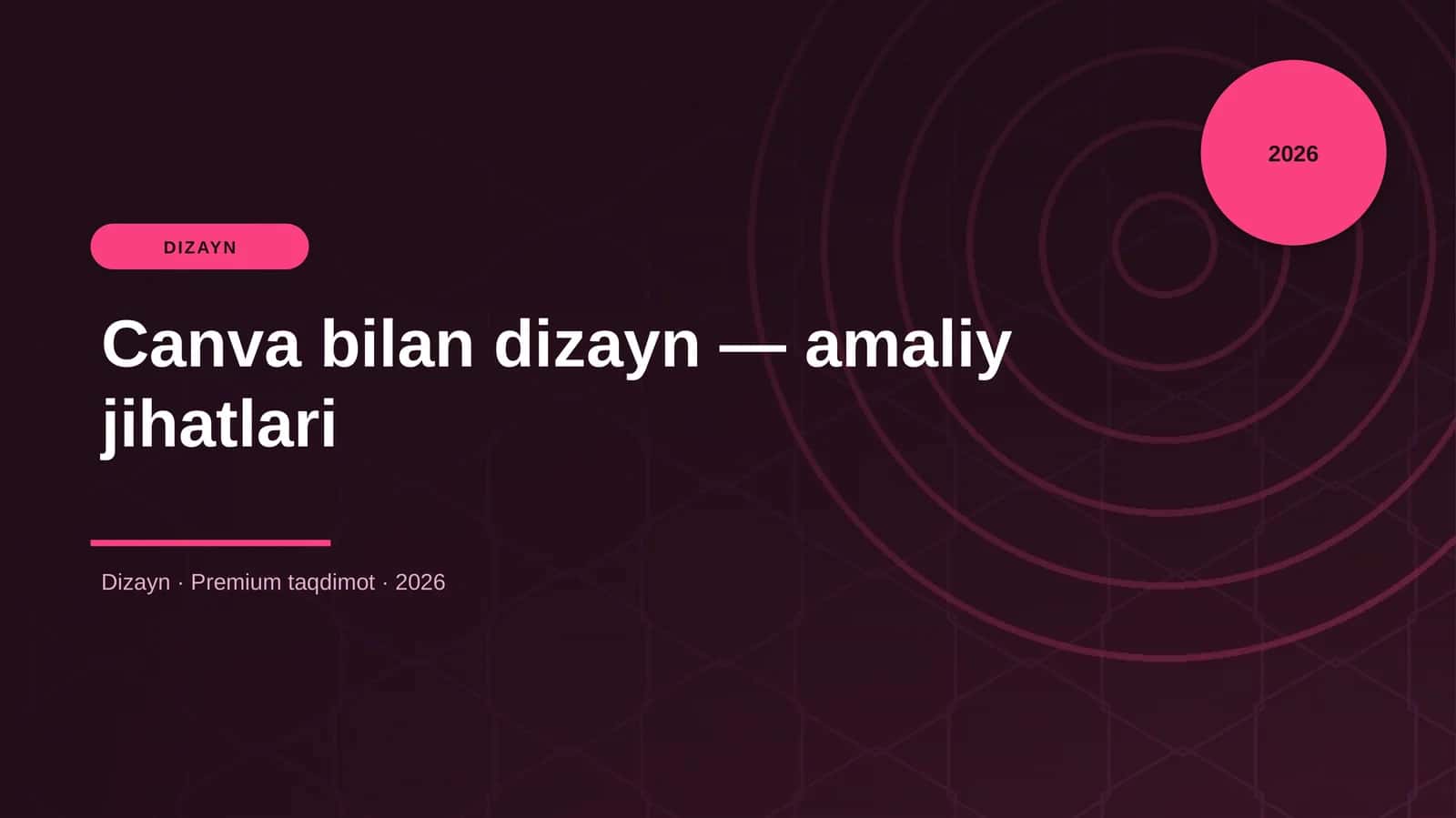 Canva bilan dizayn — amaliy jihatlari 1