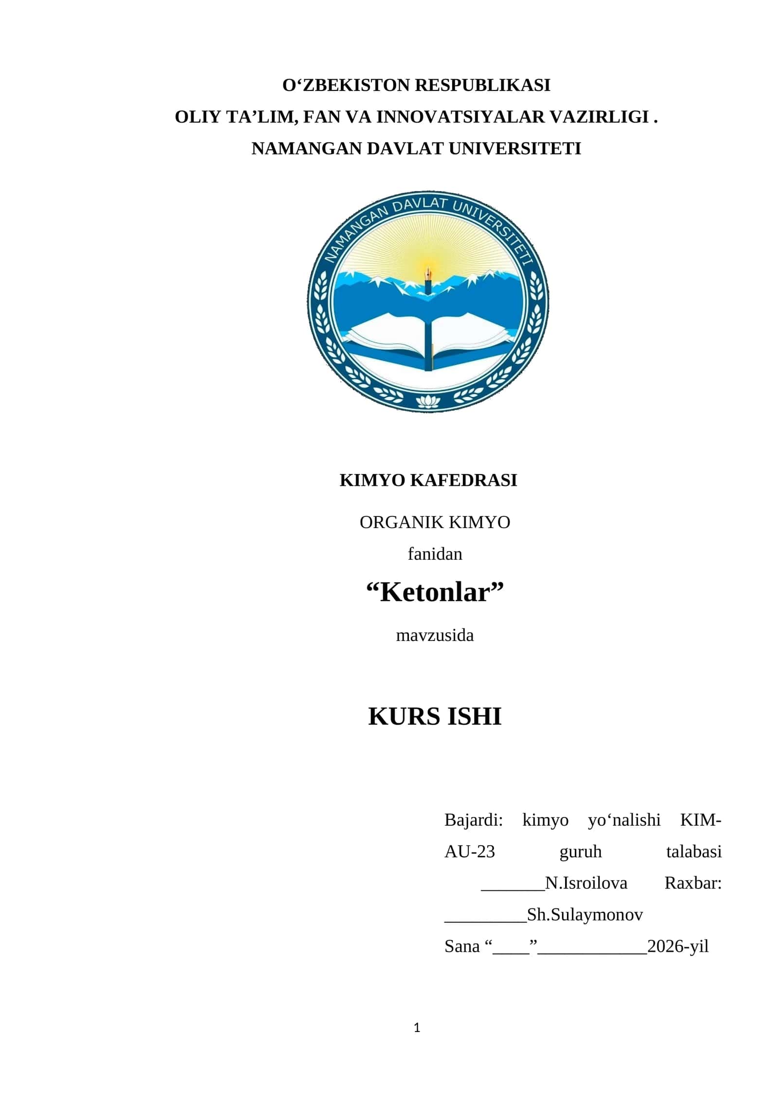 Ketonlar 1