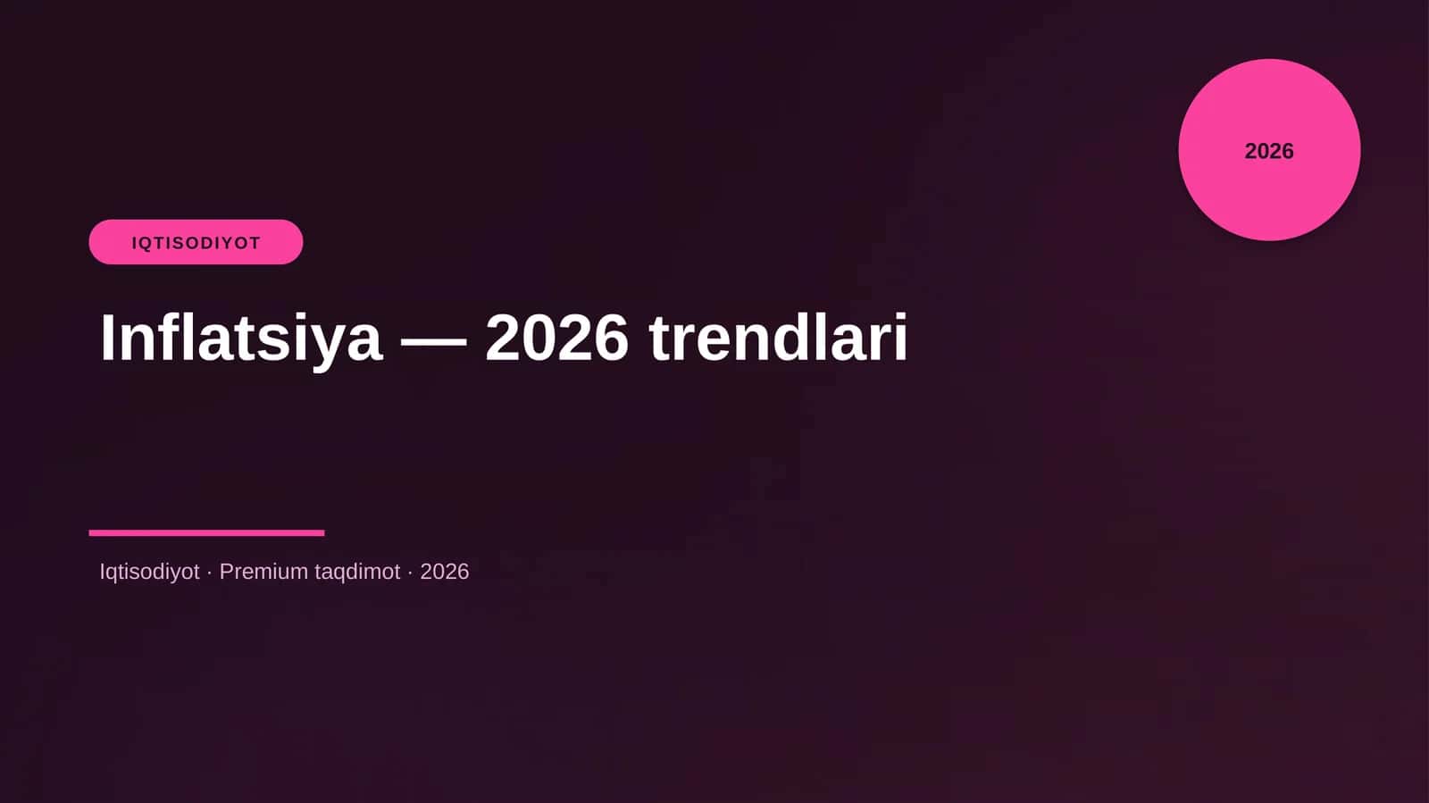 Inflatsiya — 2026 trendlari 1