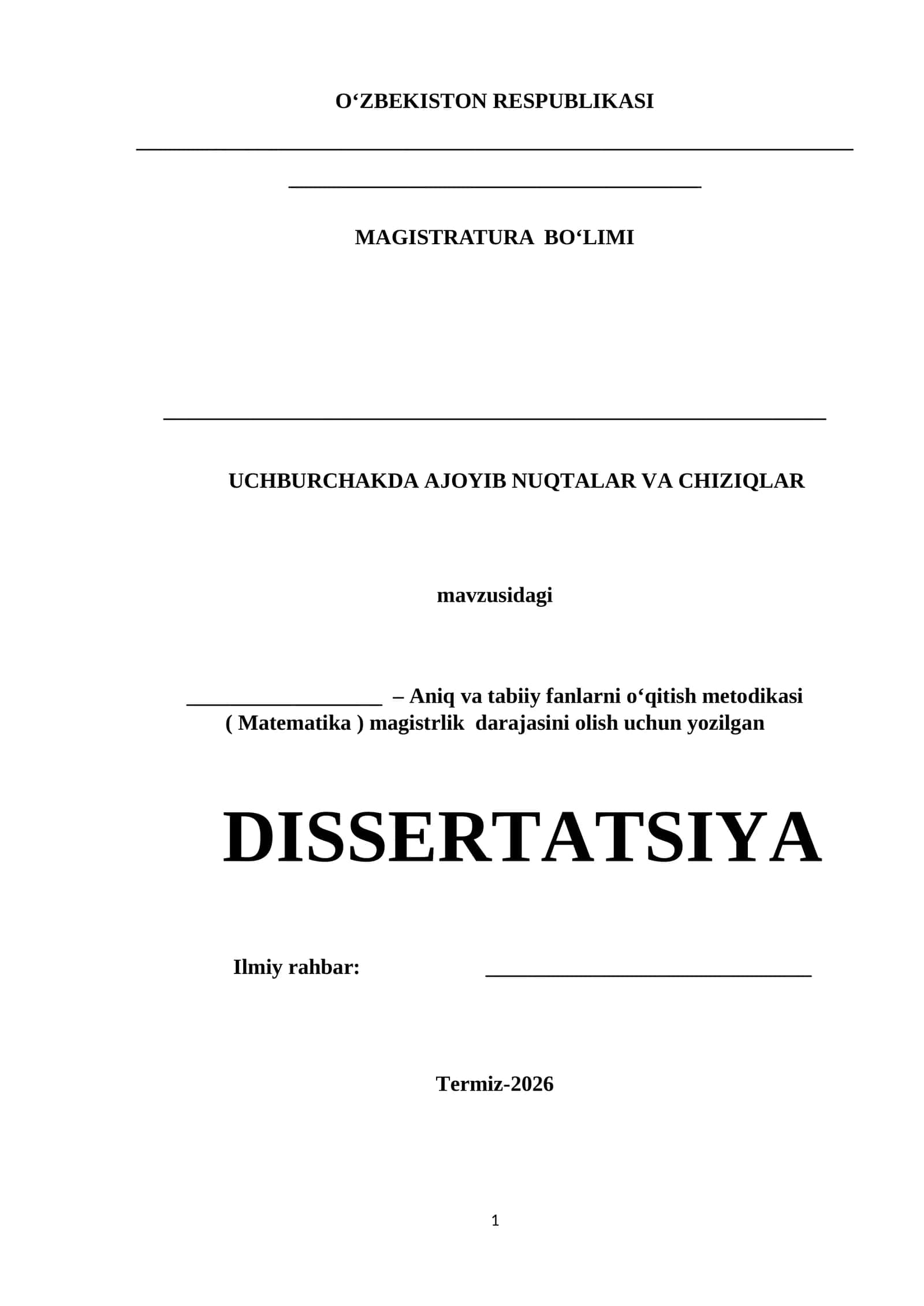 UCHBURCHAKDA AJOYIB NUQTALAR VA CHIZIQLAR 1