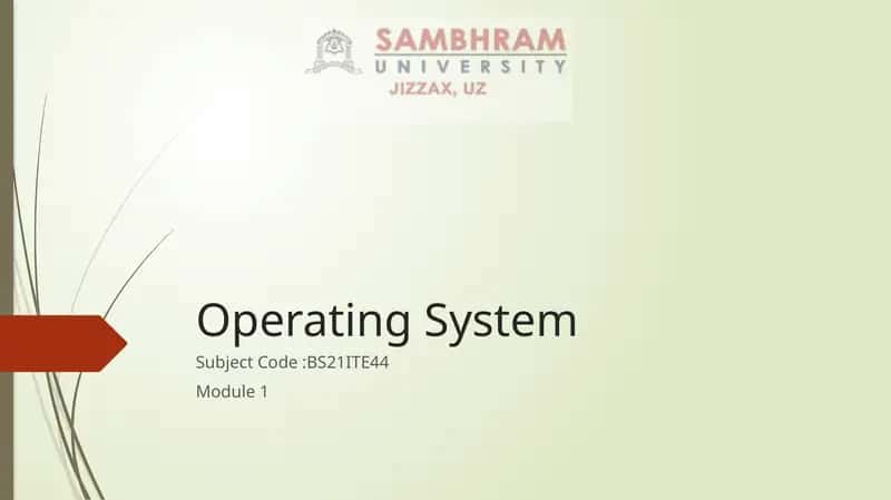 Operating System 1