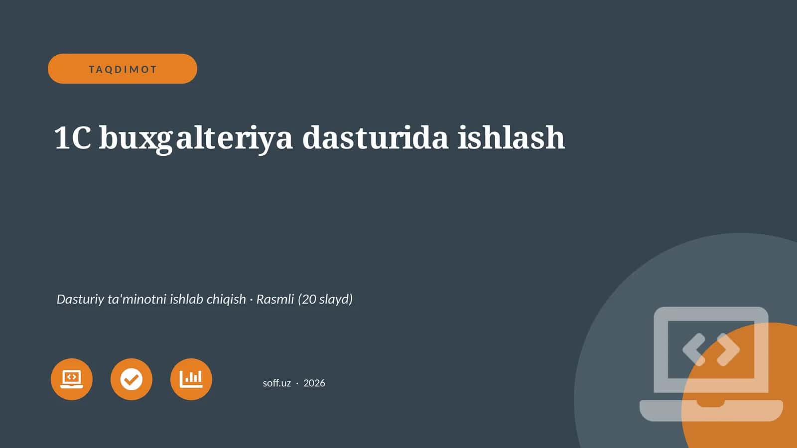 1C buxgalteriya dasturida ishlash 1