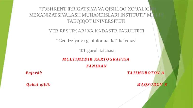 MULTIMEDIK KARTOGRAFIYA FANIDAN 1