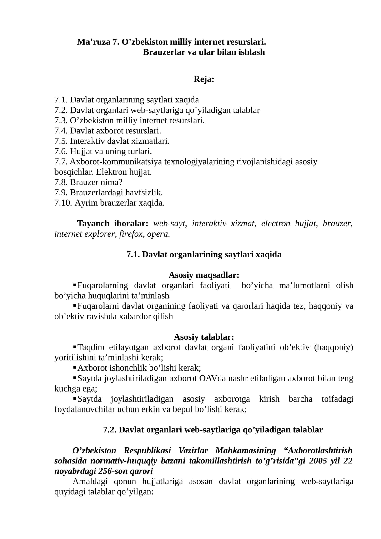 O’zbekiston Milliy Internet Resurslari 1