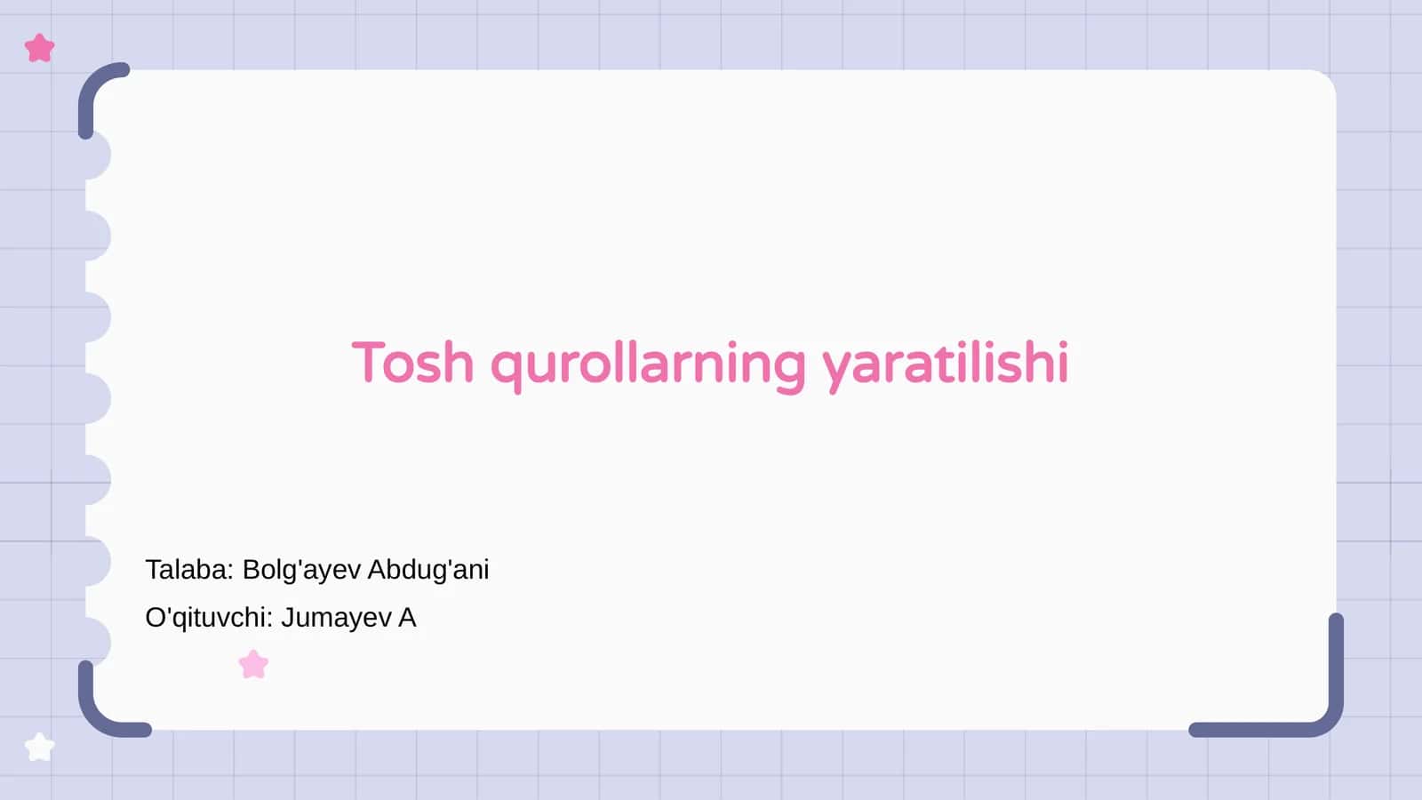 Tosh qurollarning yaratilishi 1