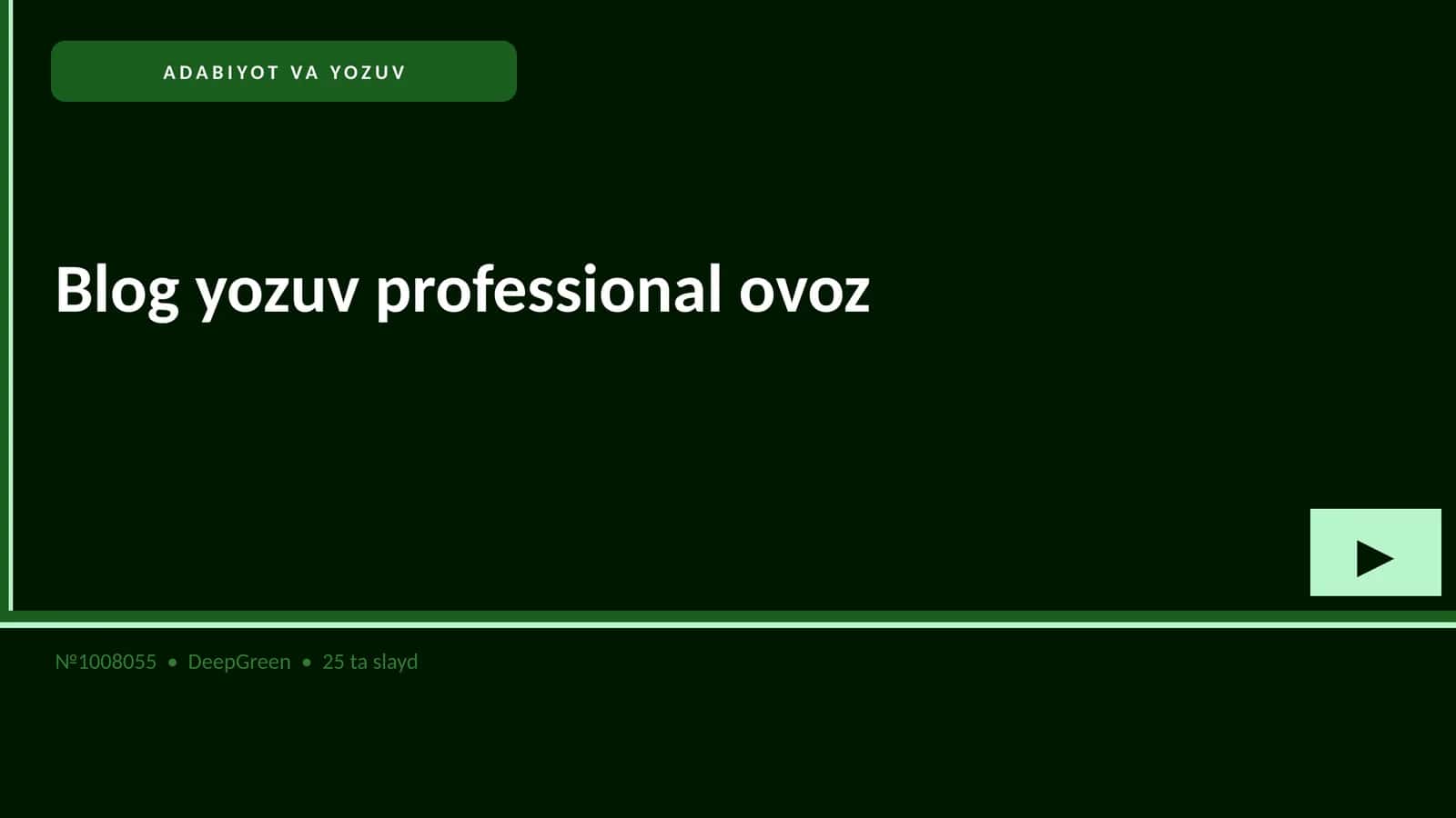 ADABIYOT VA YOZUV 1
