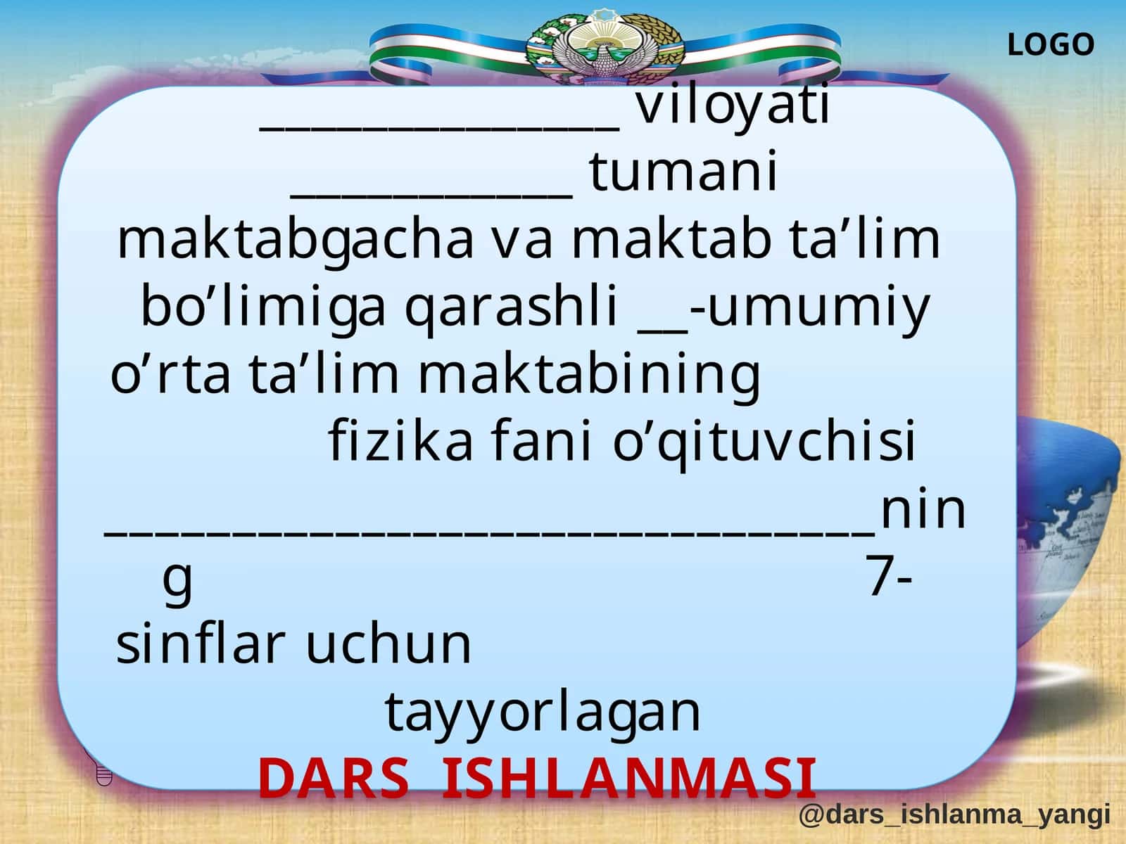 Quvvat mavzusida DARS ISHLANMASI 1