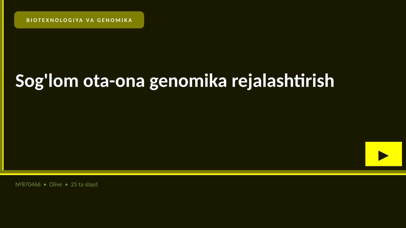 BIOTEXNOLOGIYA VA GENOMIKA 1