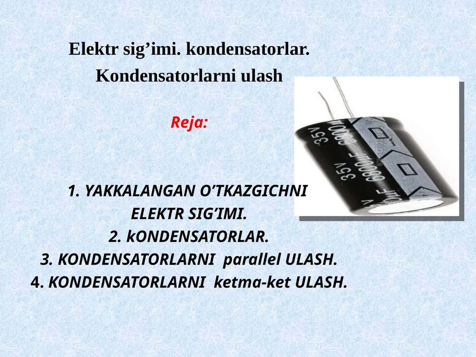 Kondensatorlar 1