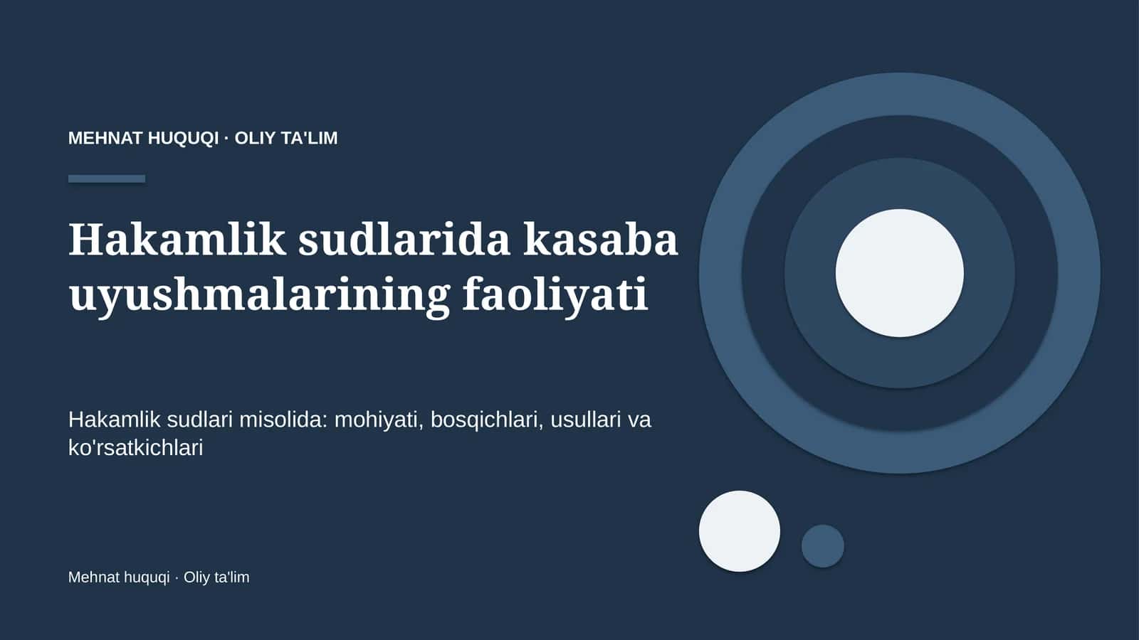 Hakamlik sudlarida kasaba uyushmalarining faoliyati 1