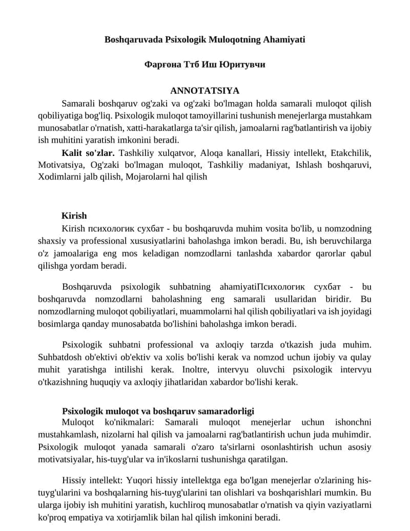 Boshqaruvada Psixologik Muloqotning Ahamiyati 1
