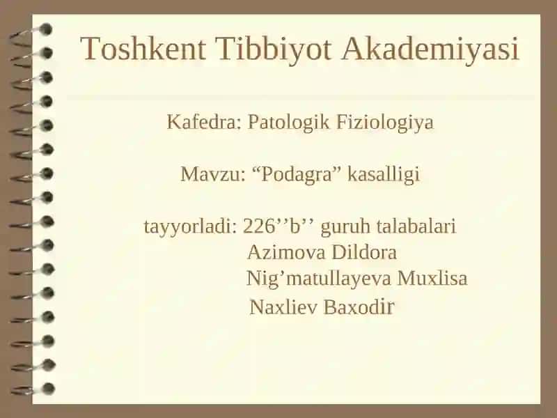 Podagra kasalligi