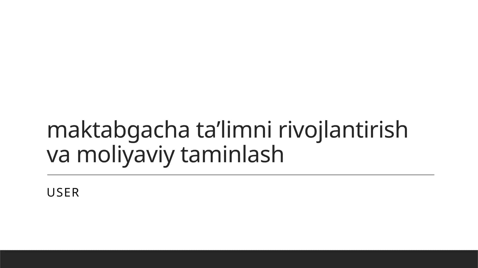 Rivojlanish poydevori 1