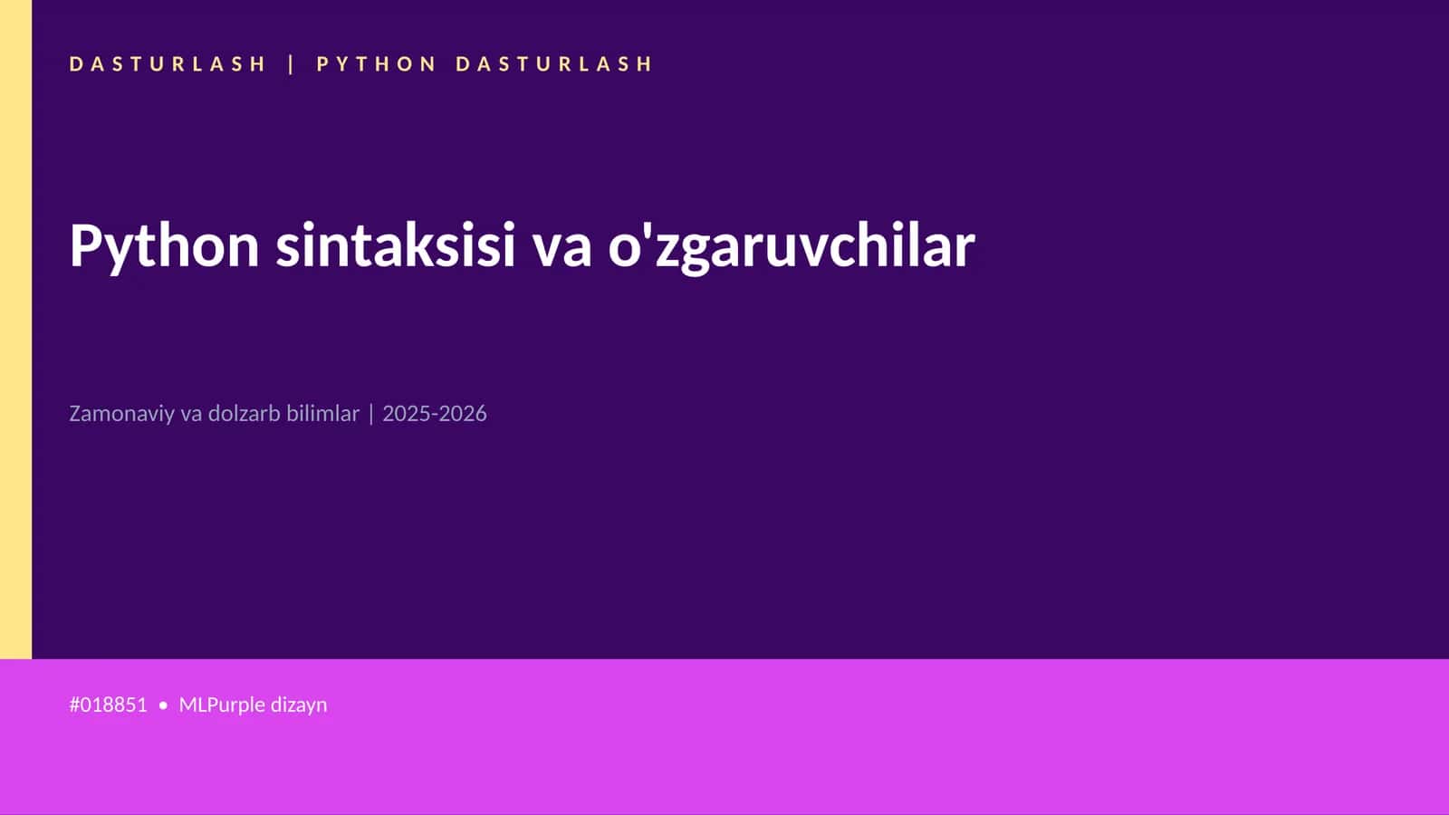 DASTURLASH | PYTHON DASTURLASH 1