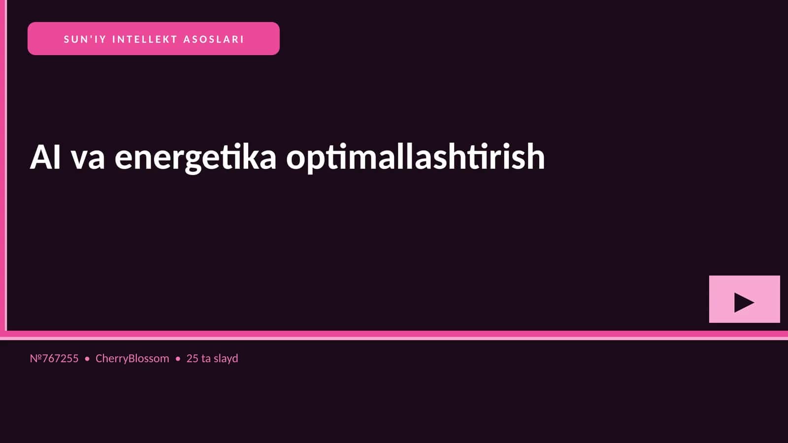 SUN'IY INTELLEKT ASOSLARI 1