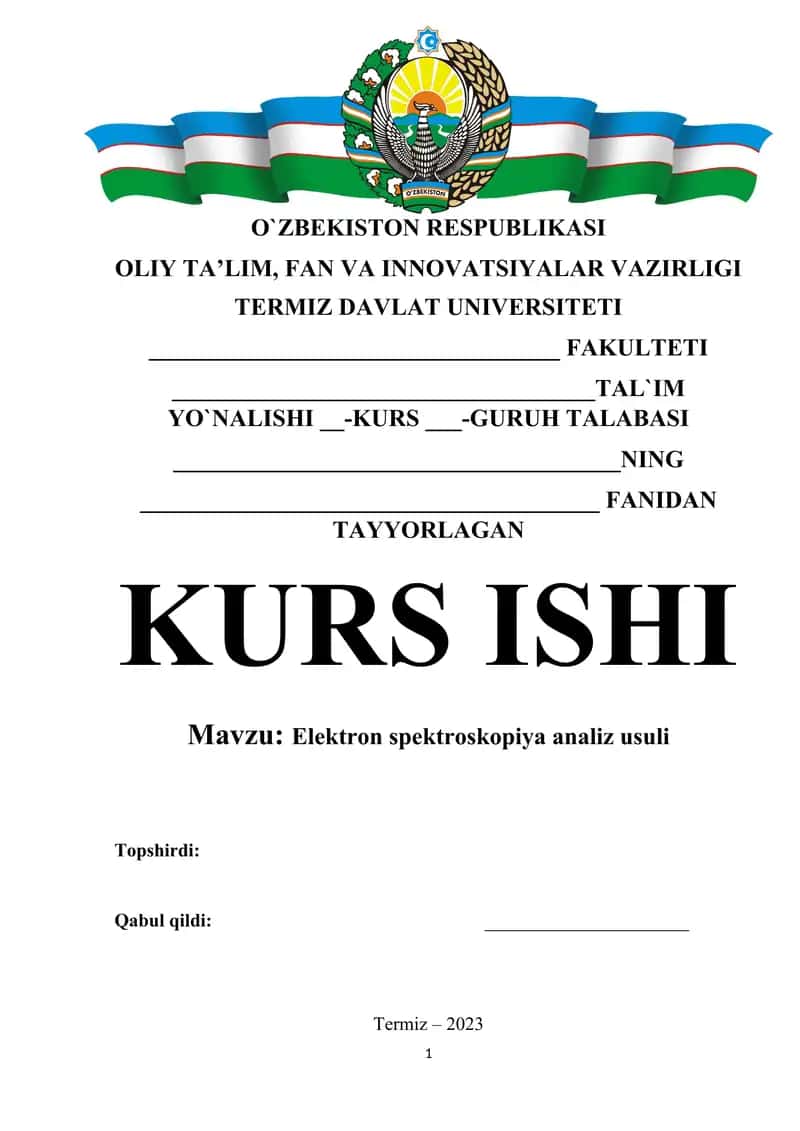 Elektron spektroskopiya analiz usuli 1