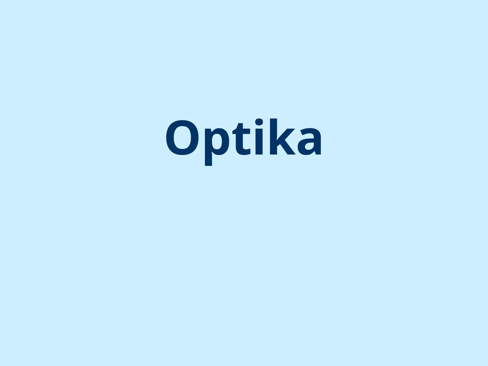 Optika 1