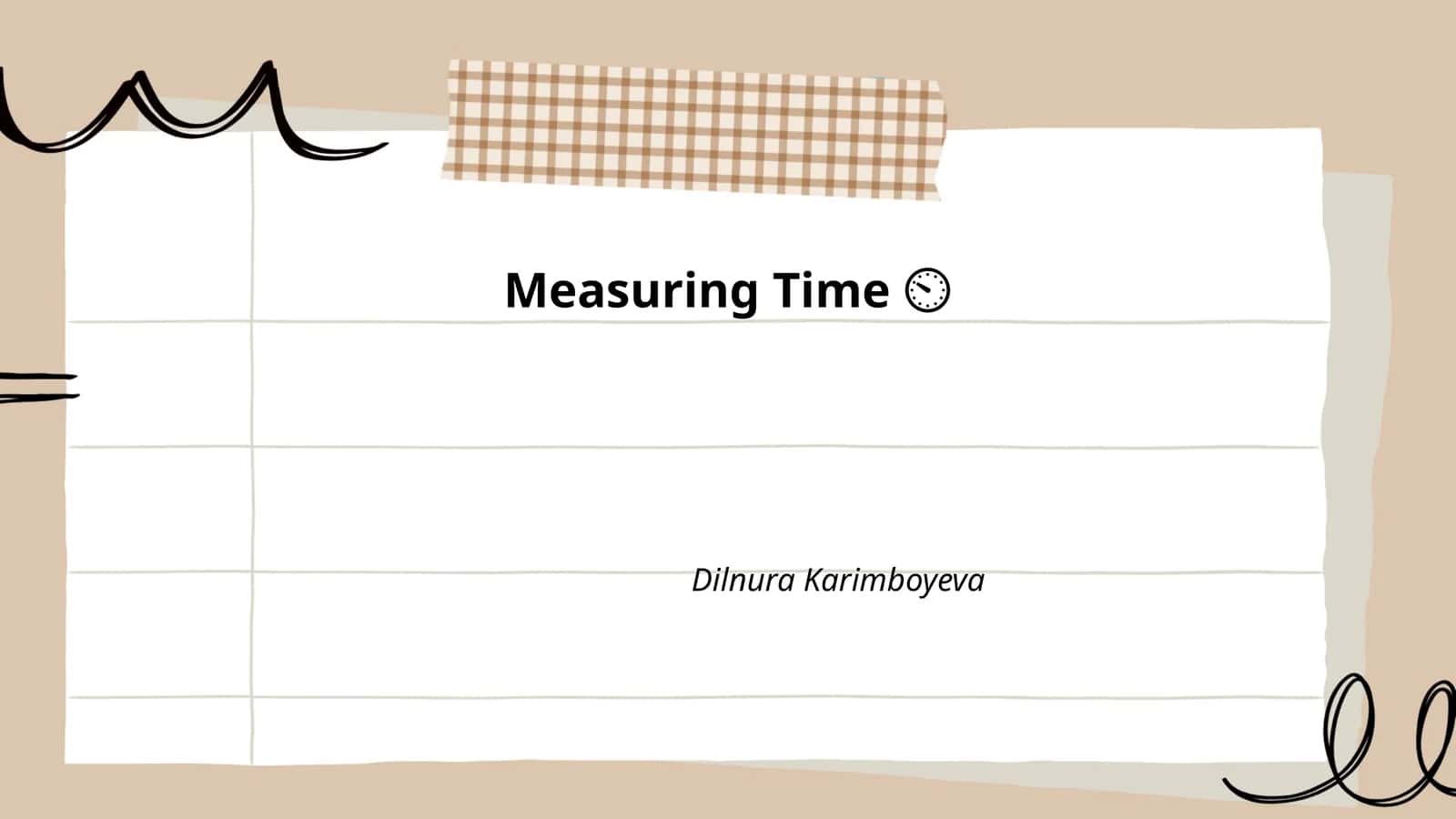 Measuring Time ⏲️ 1