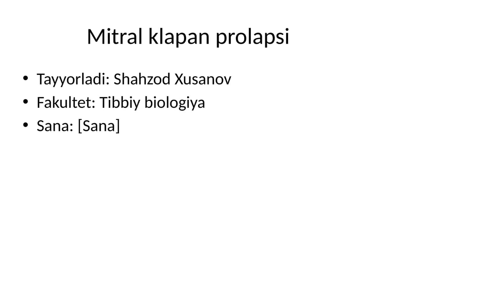 Mitral klapan prolapsi 1