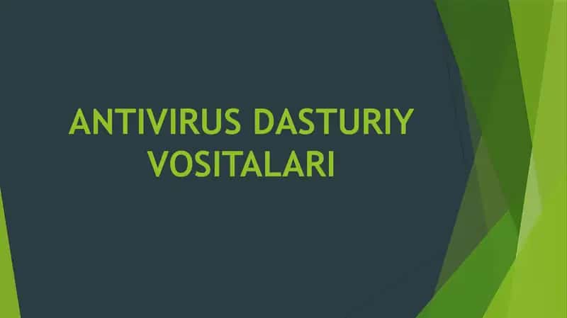 Antivirus dasturiy vositalari 1