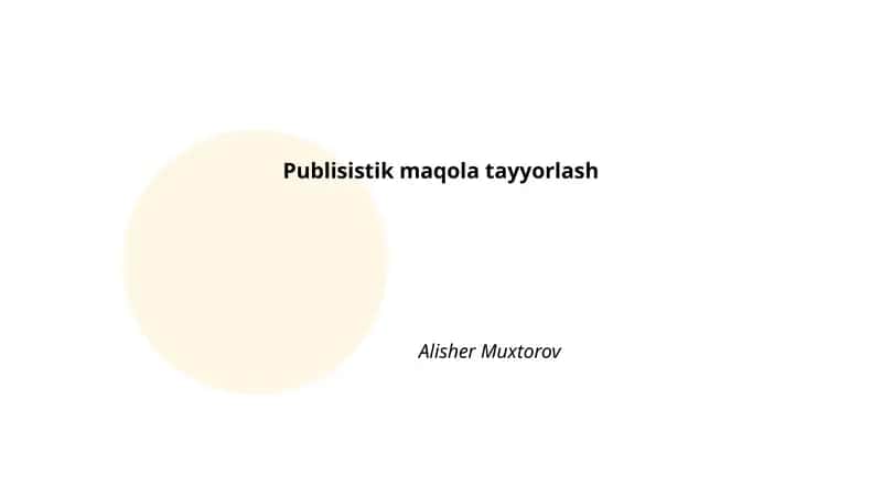O'zbek matbuotining rivojlanish tarixi 1
