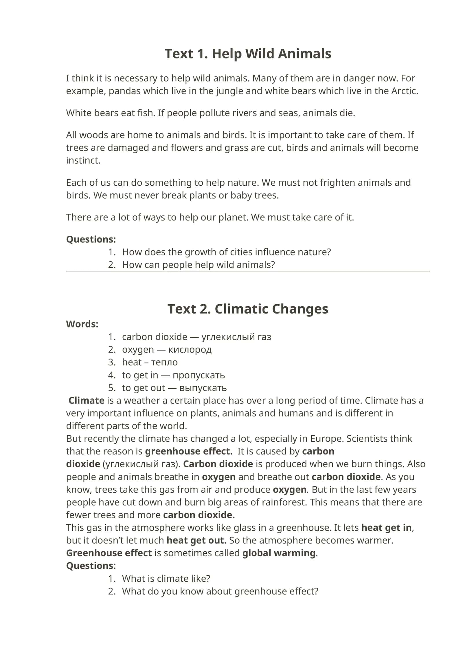 Climatic Changes 1