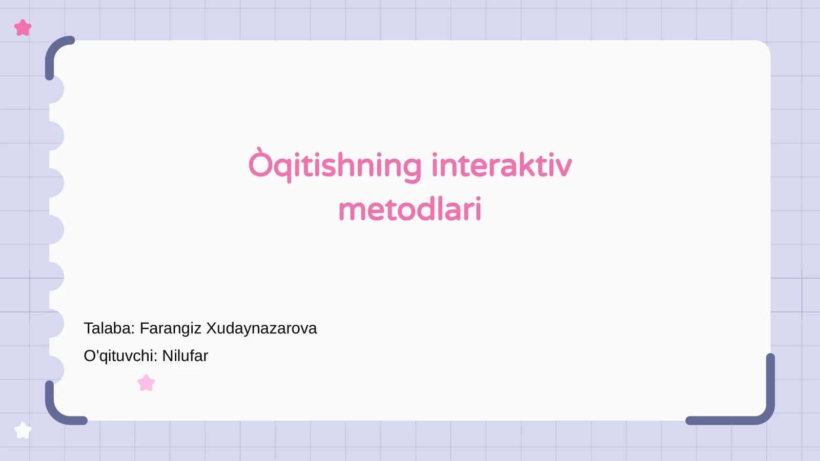 Òqitishning interaktiv metodlari 1