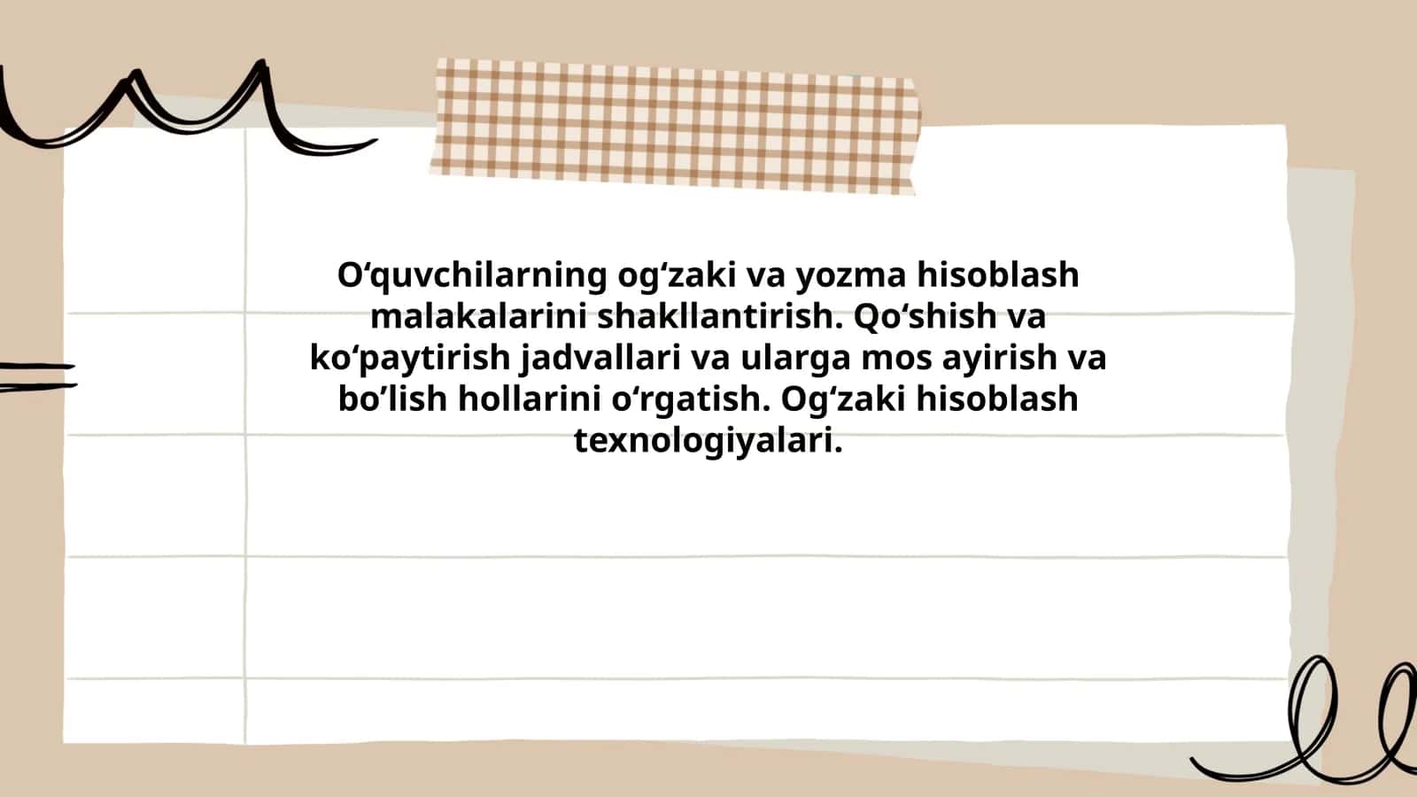 O‘quvchilarning og‘zaki va yozma hisoblash malakalarini shakllantirish 1