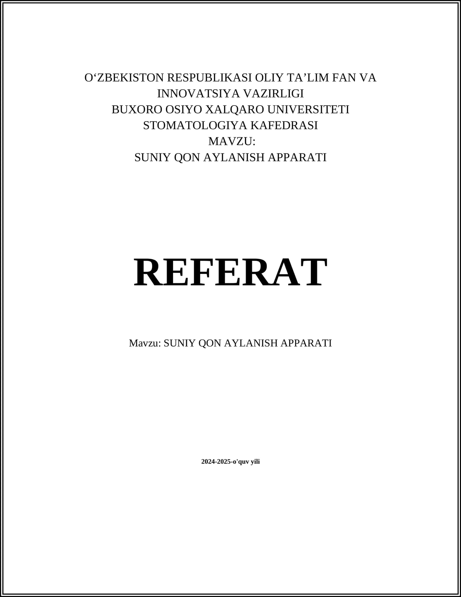 SUNIY QON AYLANISH APPARATI 1