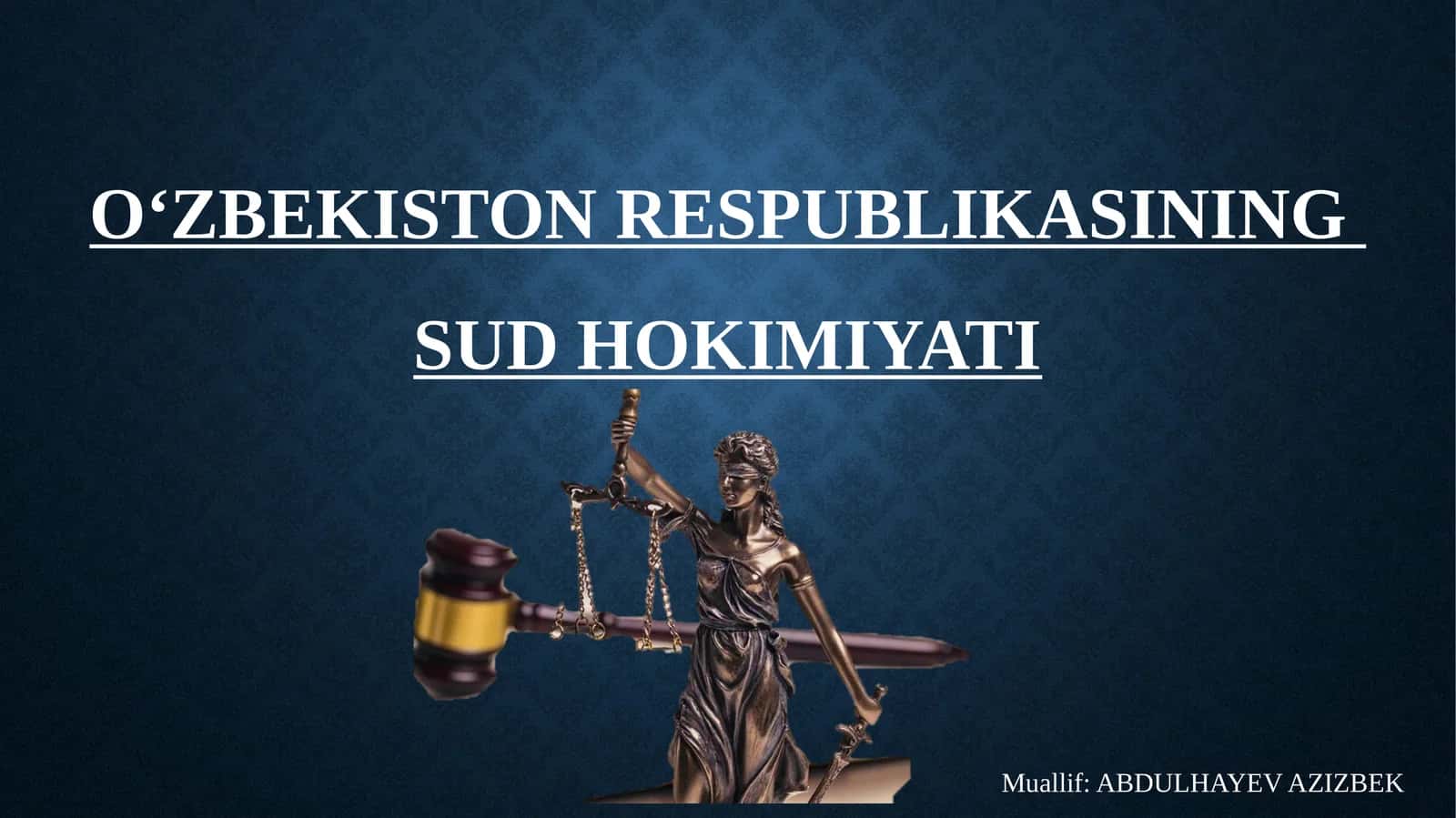 O‘ZBEKISTON RESPUBLIKASINING UDI HOKIMIYATI 1
