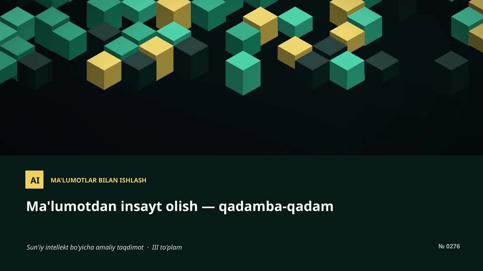 Ma'lumotdan insayt olish 1