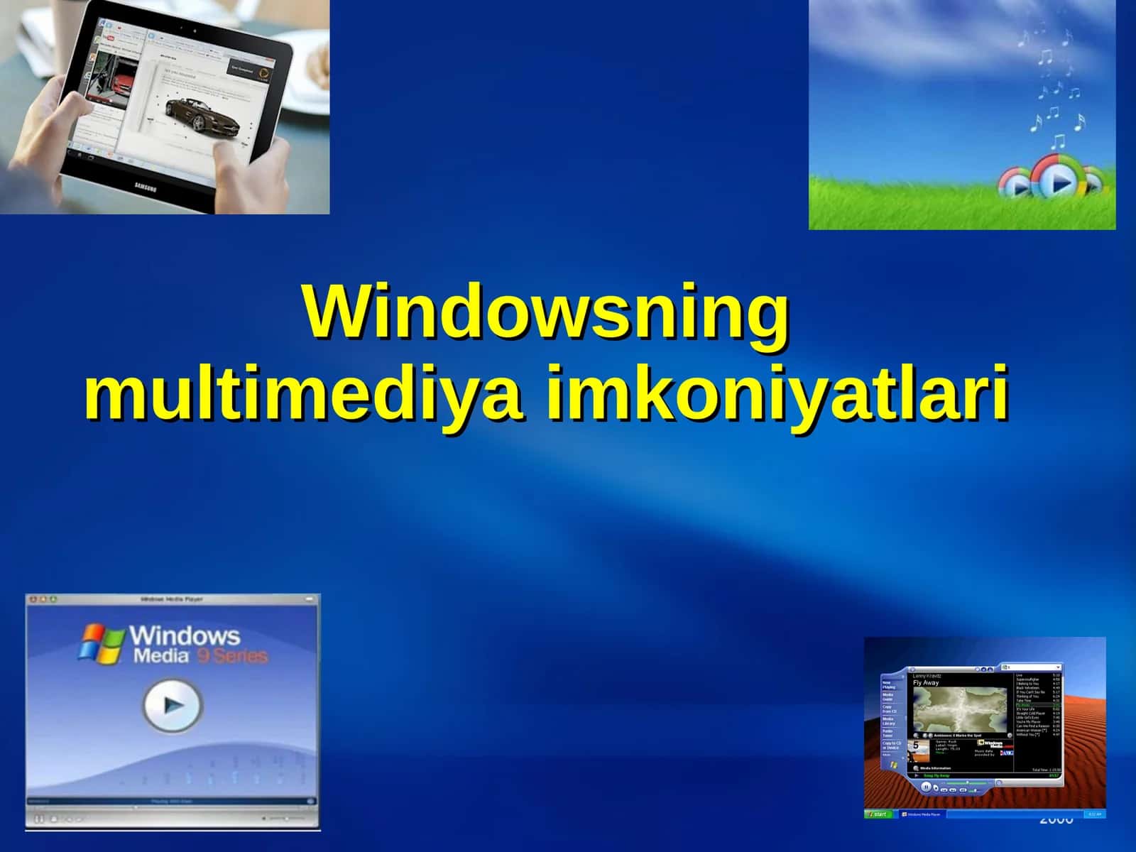 Windowsning multimediya imkoniyatlari 1