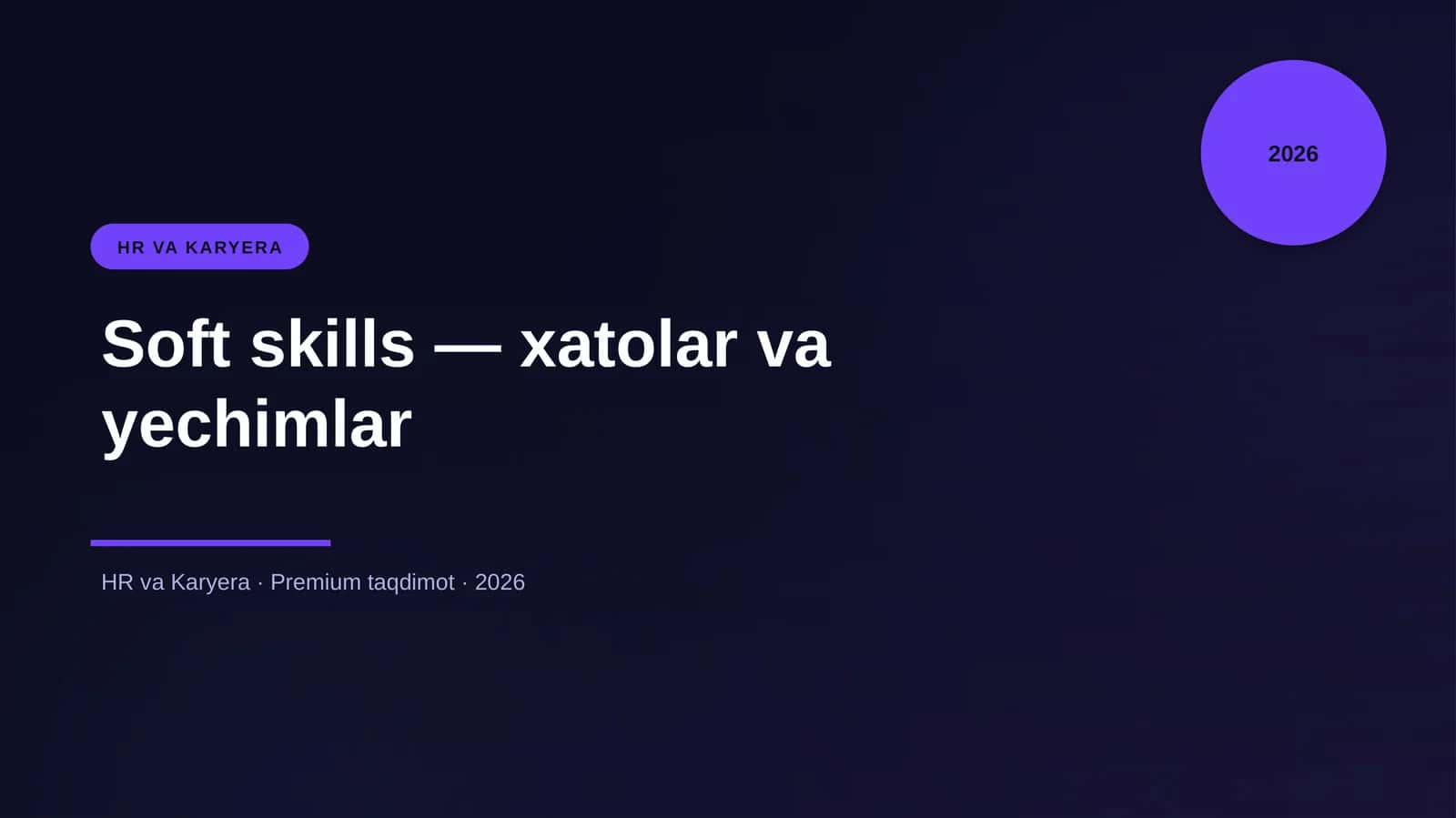Soft skills — xatolar va yechimlar 1