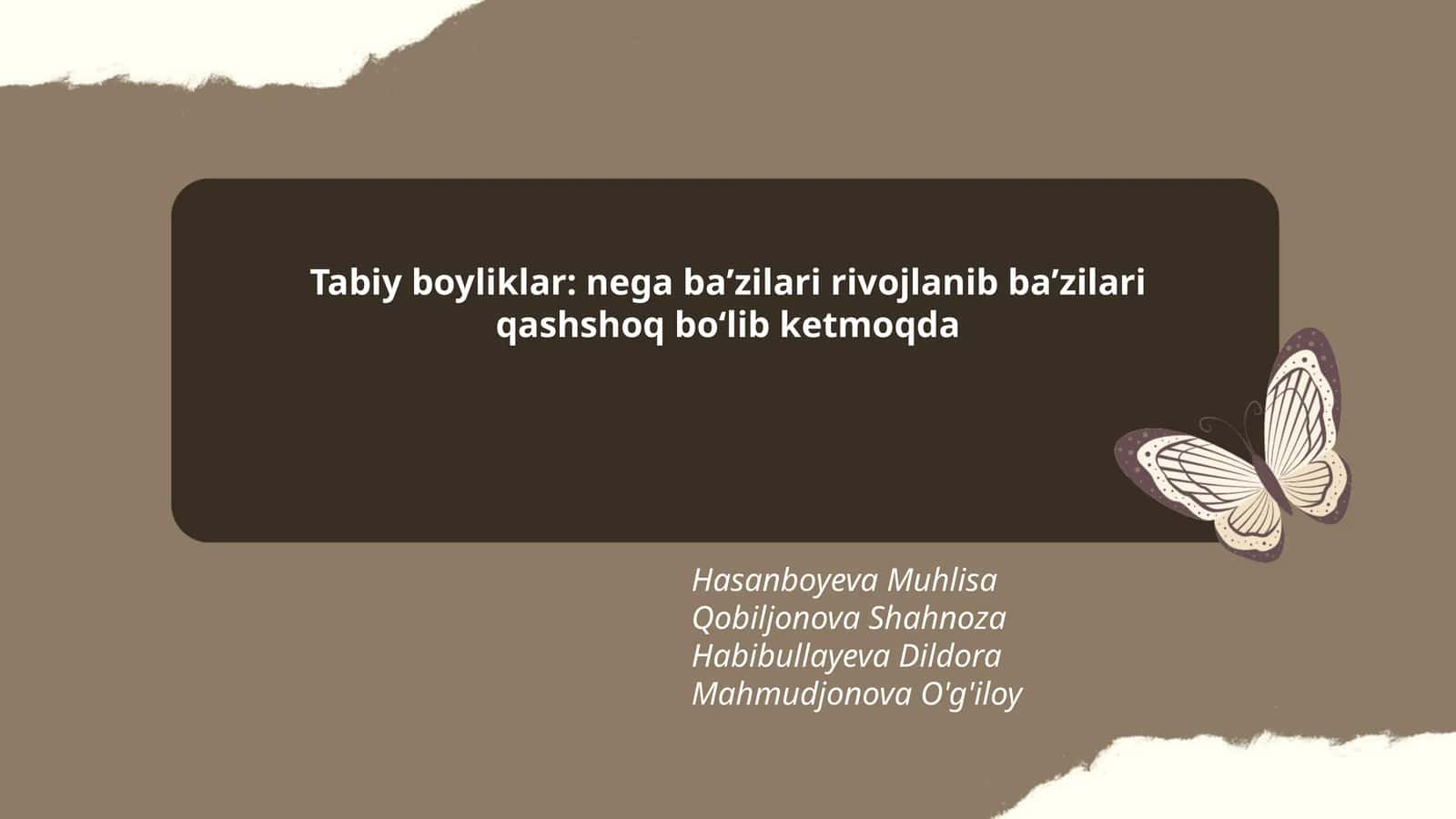 Tabiy boyliklar 1