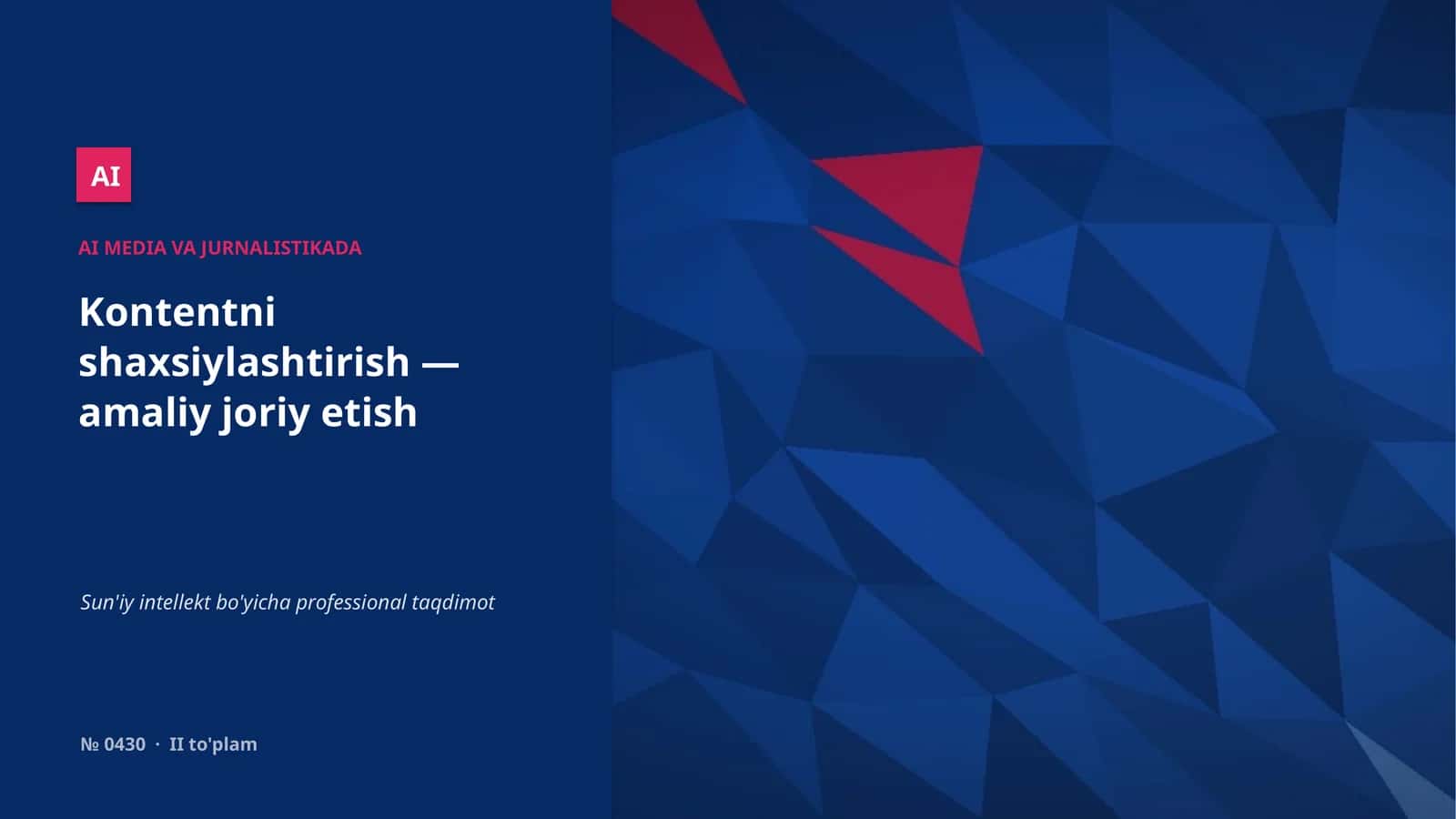 AI MEDIA VA JURNALISTIKADA 1