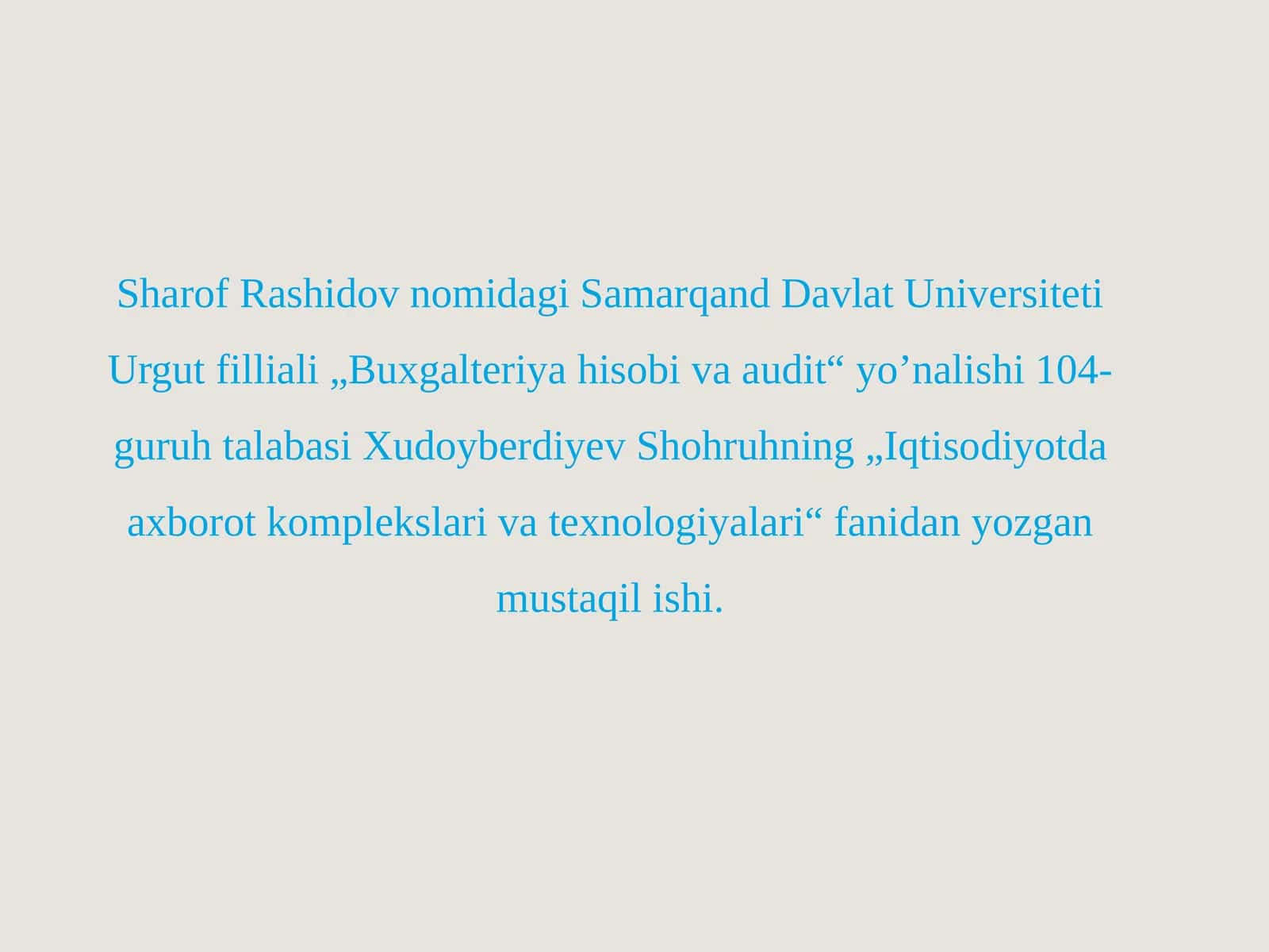 Excel daturida diagrammalar bilan ishlash 1