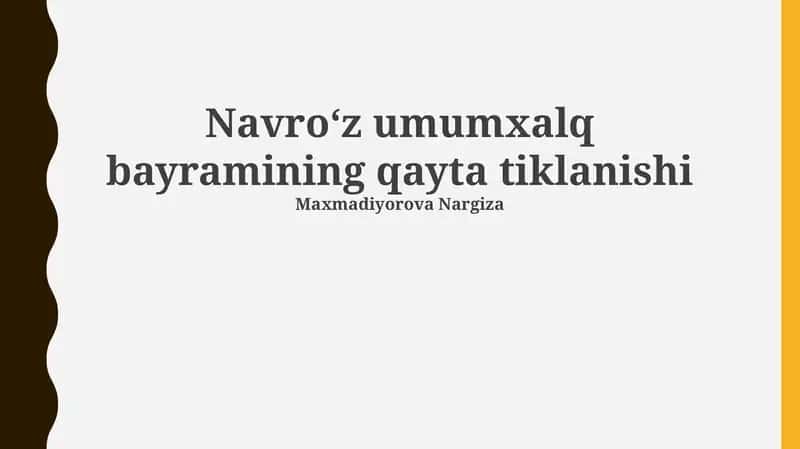 Navruz: Tarix, Ta'qiqlar va Tiklanish 1
