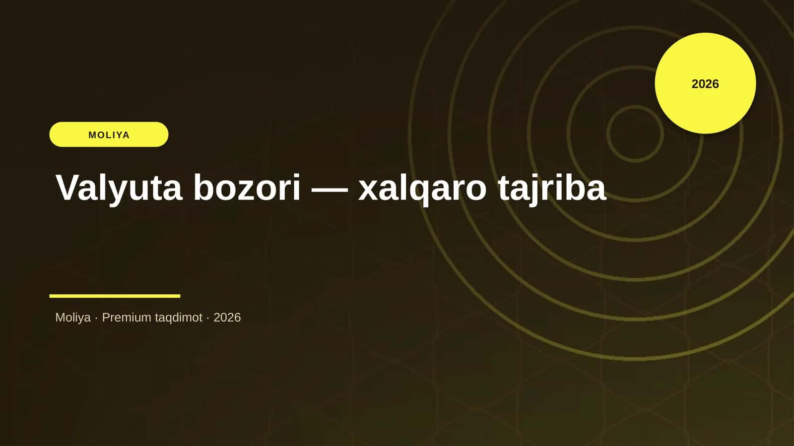 Valyuta bozori — xalqaro tajriba 1