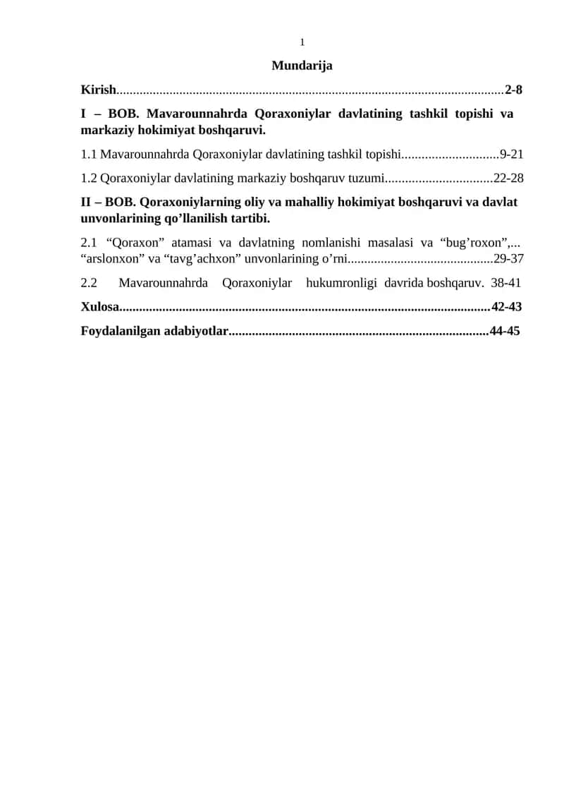 Qoraxoniylar Davlati Tashkil Topishi va Boshqarilishi 1