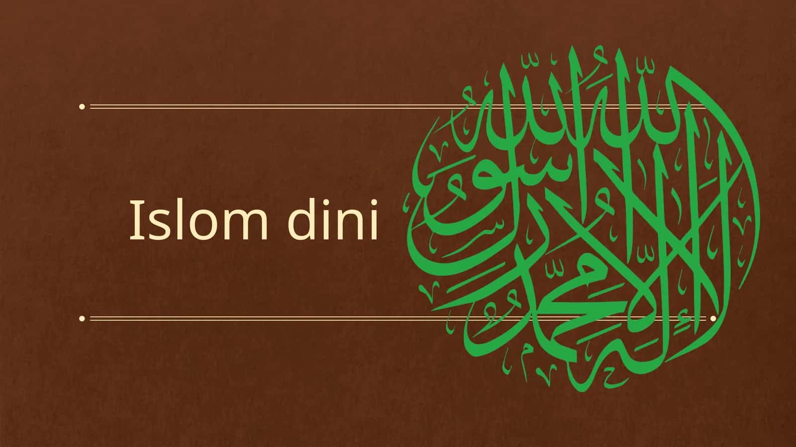 Islom dini 1