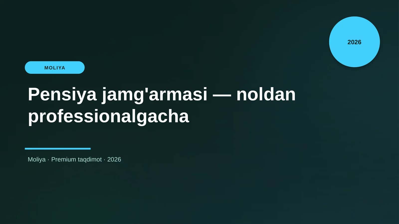Pensiya jamg'armasi — noldan professionalgacha 1