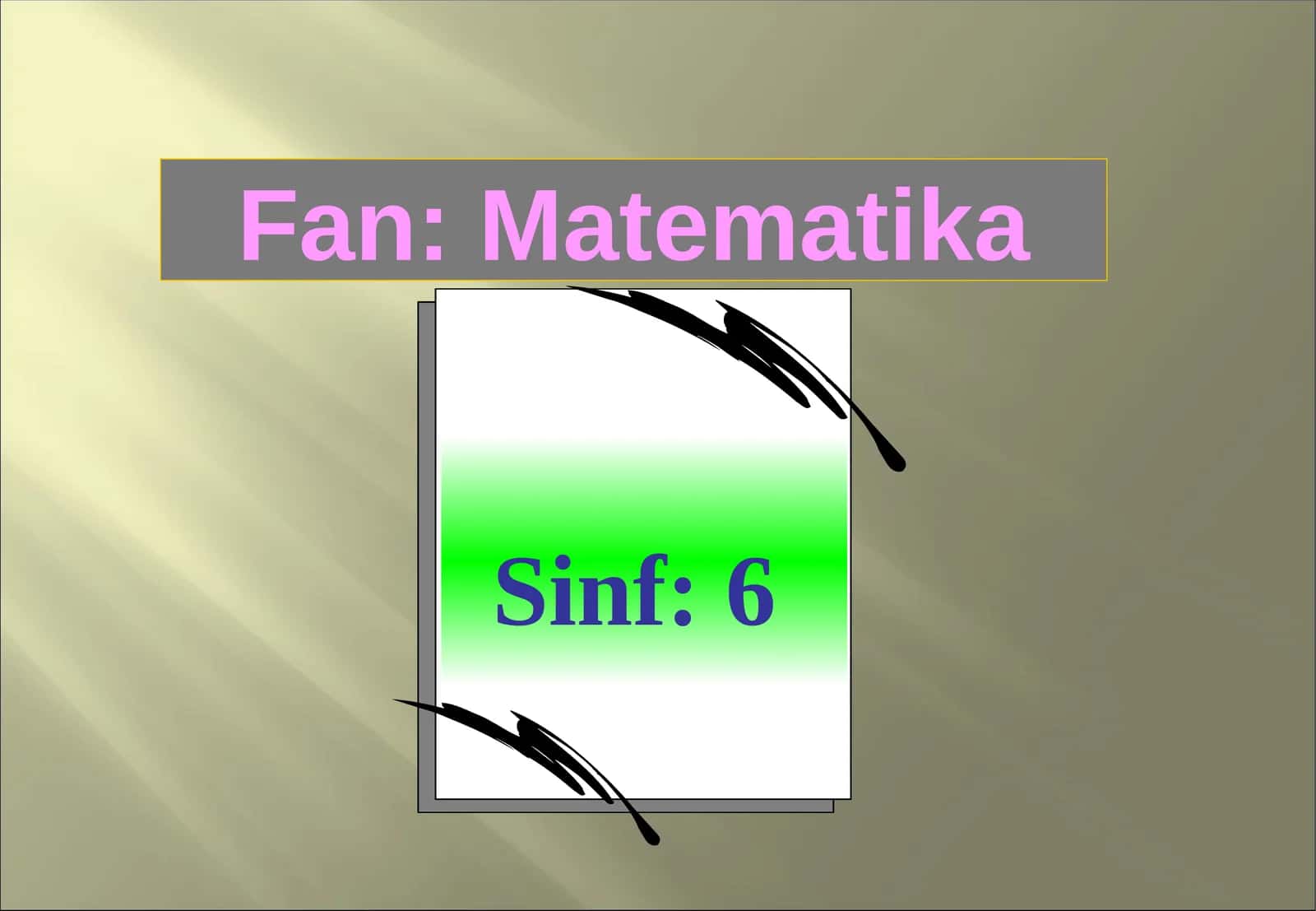 Sinf:6 Matematika 1