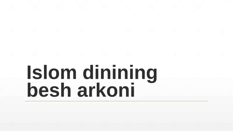 Islomdininingbesharkoni 1
