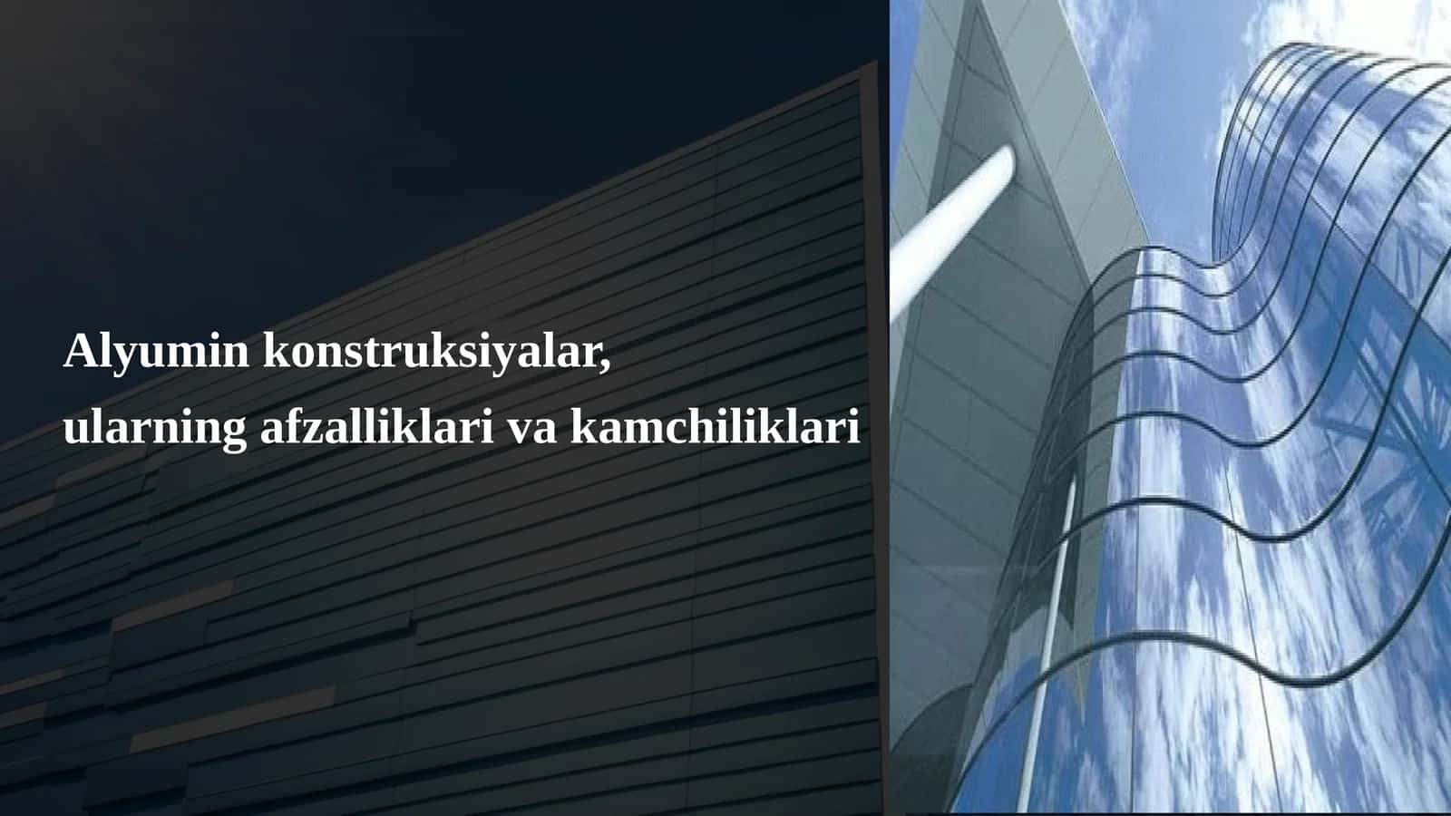Alyumin konstruksiyalar 1
