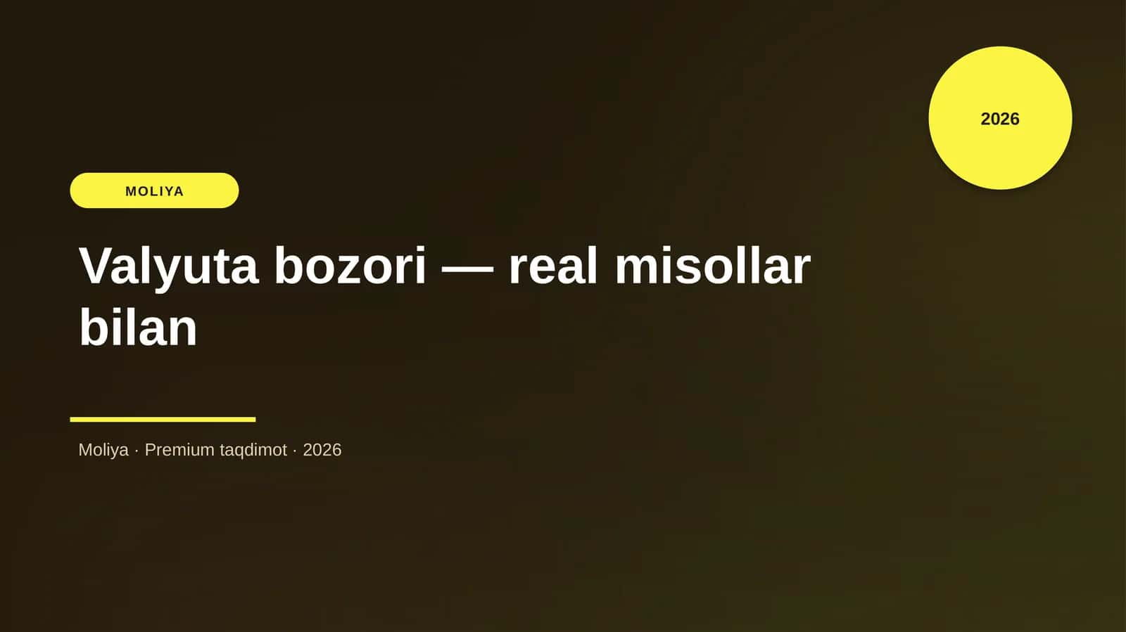 Valyuta bozori — real misollar bilan 1