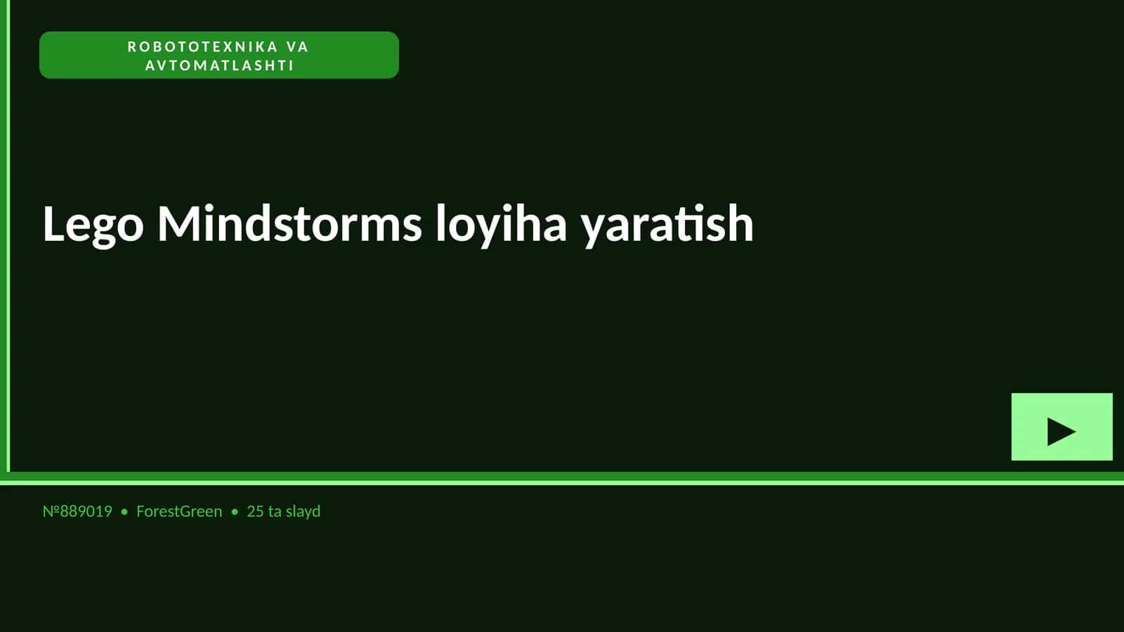 Lego Mindstorms loyiha yaratish 1