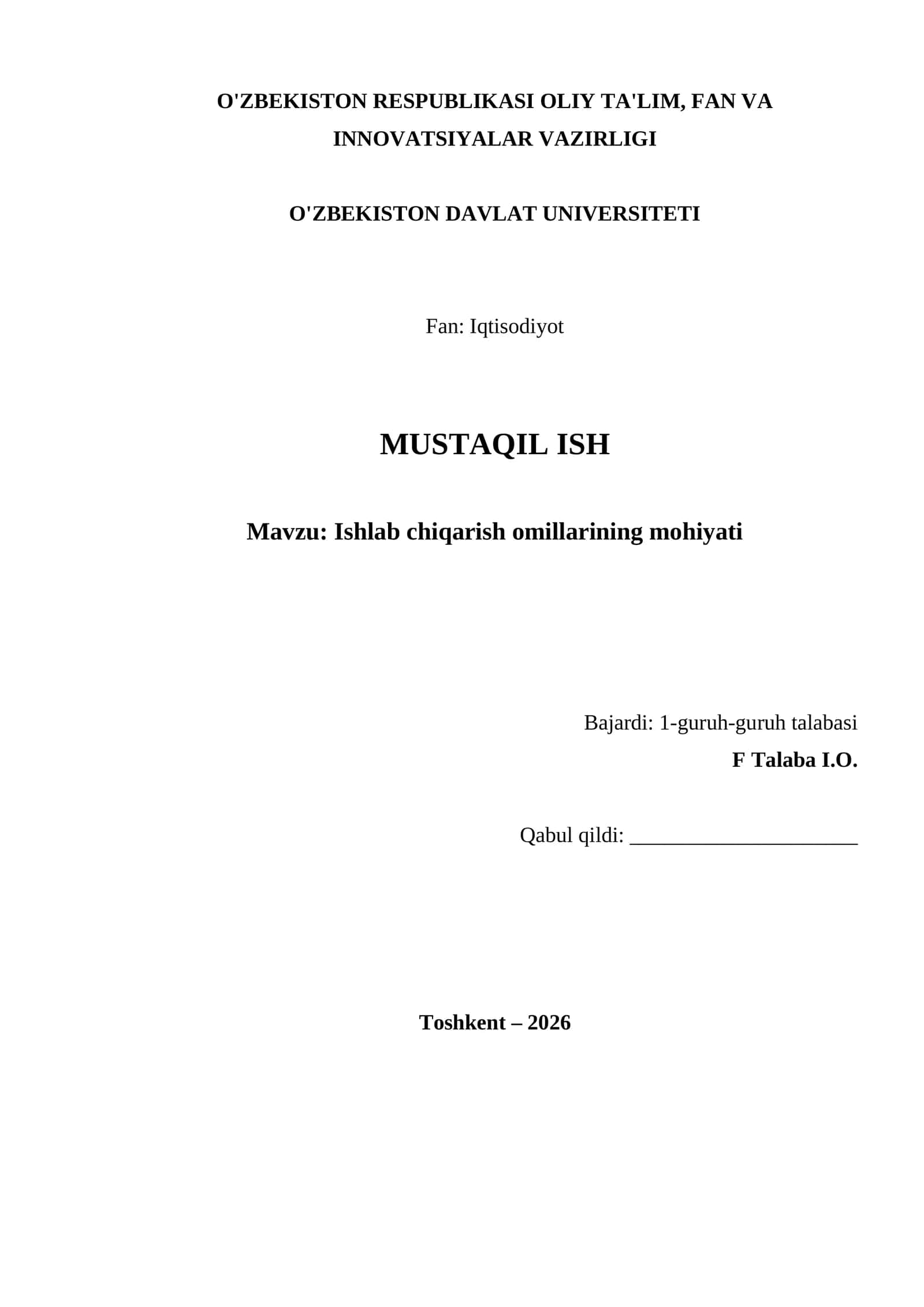 Ishlab chiqarish omillarining mohiyati 1